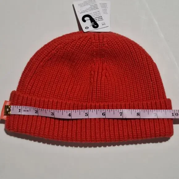 NWT Lululemon Athletica Beanie Women's S/M Deep Coral Wool Gorpcore Cozycore - Picture 6 of 8